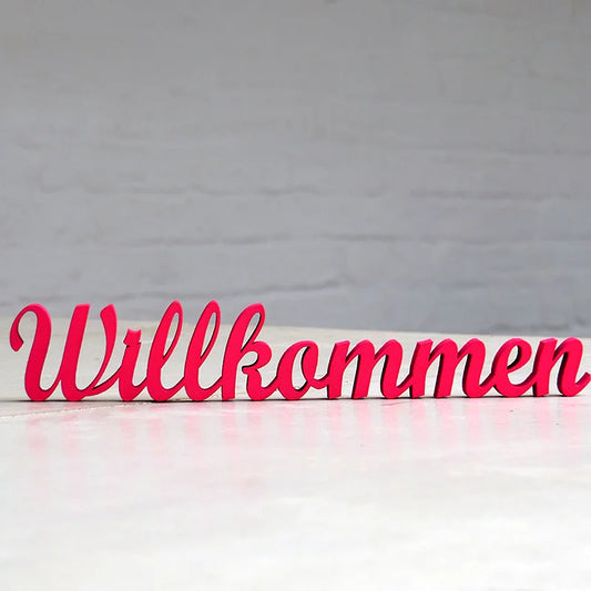 Schriftzug "Willkommen"